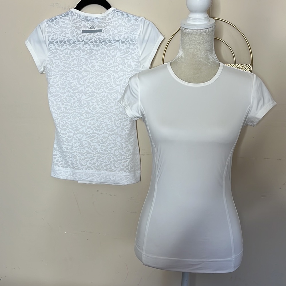 adidas by stella mccartney • floral mesh studio performance top - Picture 11 of 11
